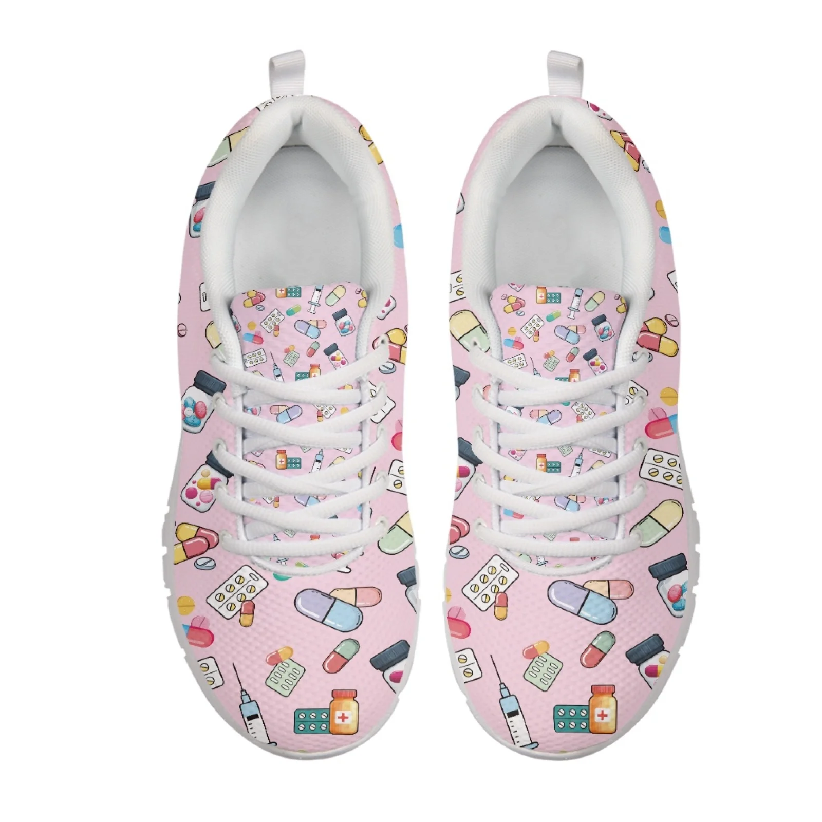 Coloranimal Lace Up Breathable Tennis Shoe for Women Women's Sneakers for Jogging Medical Supply
