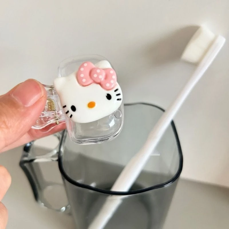 جديد Kawaii سانريو المحمولة السفر صندوق فرشاة الأسنان HelloKitty أنيمي الكرتون لطيف الجمال الأسنان صندوق تخزين الغبار هدايا الطلاب