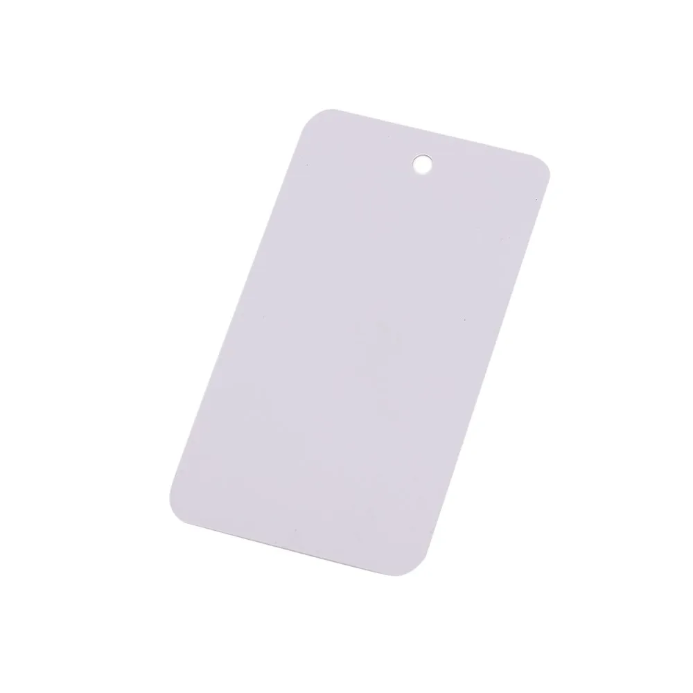 50Pcs 5x9cm Blank Matte PVC Plastic Plastics Frosted Waterproofing Hang Tag DIY With Hole Garment Jewellery Label Display