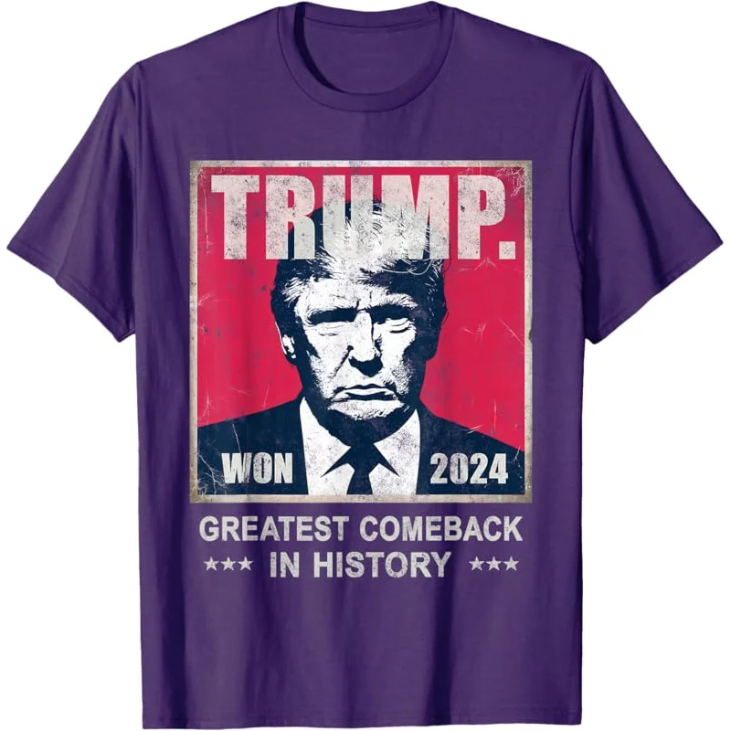 Victory TRUMP We Won 2024 GREATEST COMEBACK IN HISTORY Gag T-Shirt