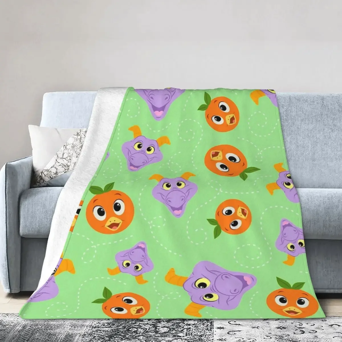 

Festival Fresh - Figment And Orange Bird Blanket Soft Warm Flannel Throw Blanket Cover for Bed Living room Picnic Travel Home