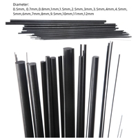 Carbon Fiber Solid Rods Diameter 0.5mm~12mm Cylindrical Carbon Shaft for RC Models or DIY