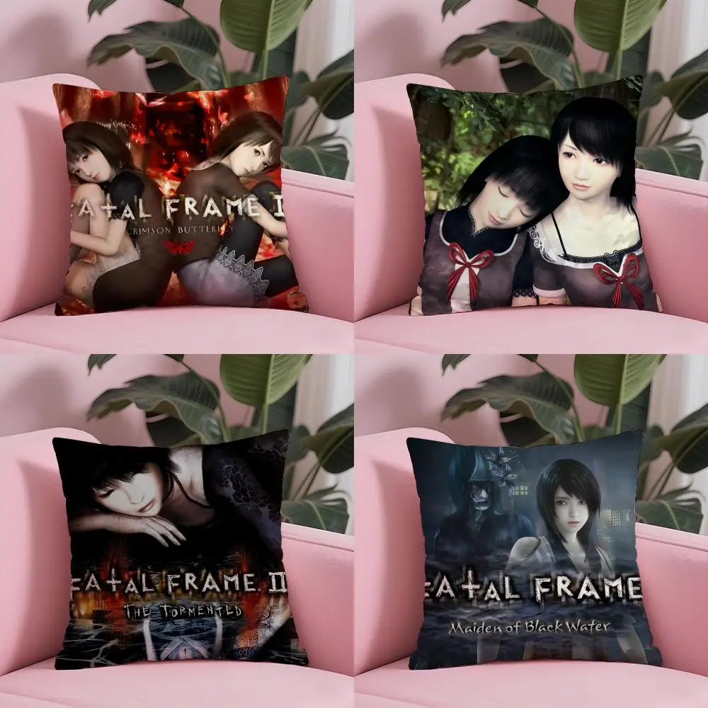 

Thriller Game F-Fatal FrameS II Pillow Case Short Plush Double-Sided Printing Home Machine Washable in Warm Winter Cushion Cover