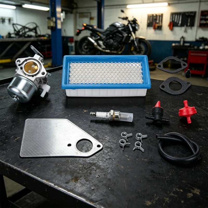 M76E Tune-Up-Vergaser-Kit für 5000GB500 mit Hauptbaugruppe, Schlauch, Luftfilter und Hardware-Teilen für die Wartung – Detail 1