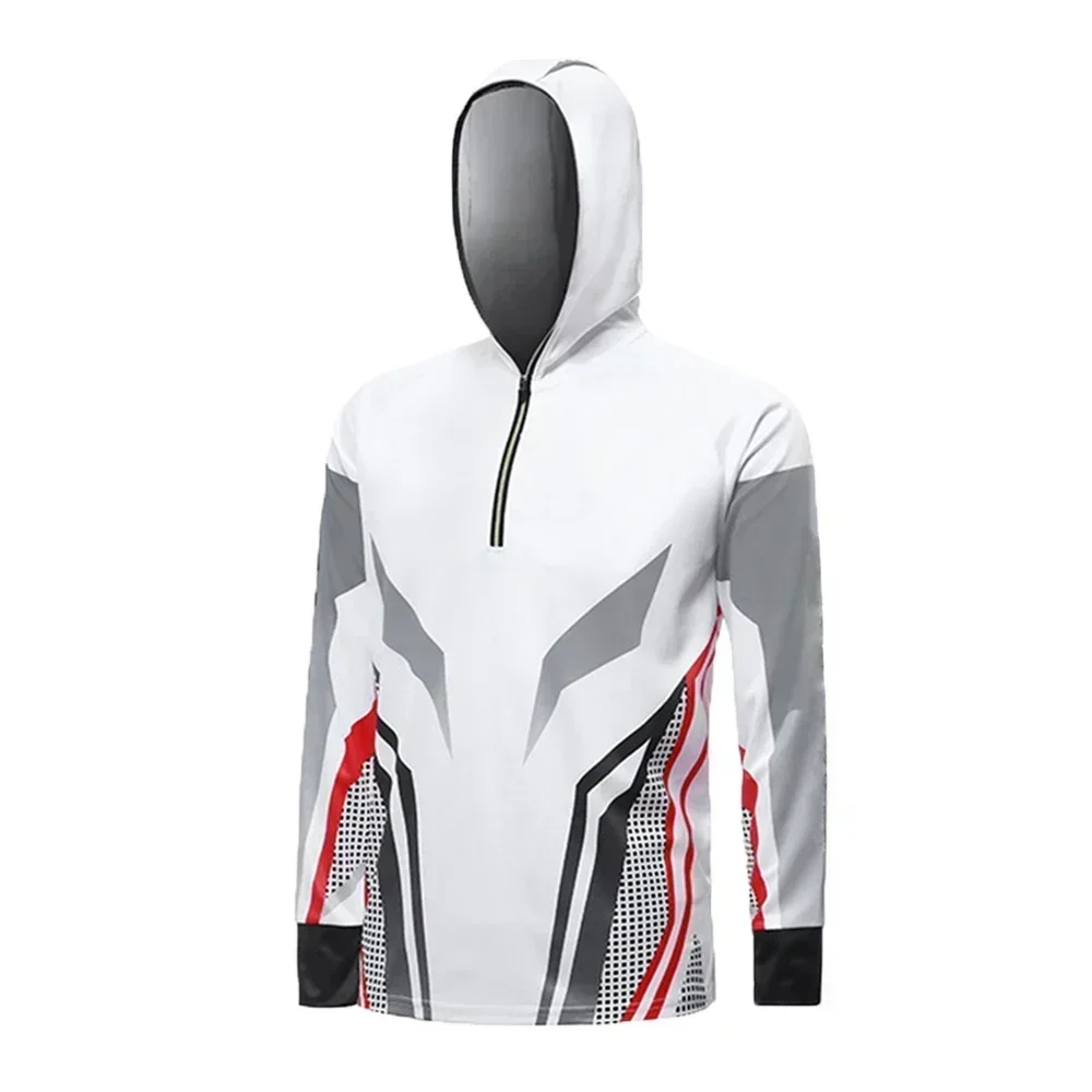 2024 Fishing Shirt Men Sun Protection Long Sleeve Fishing Jerseys Men Hiking Camping Anti-UV comfort Hooded