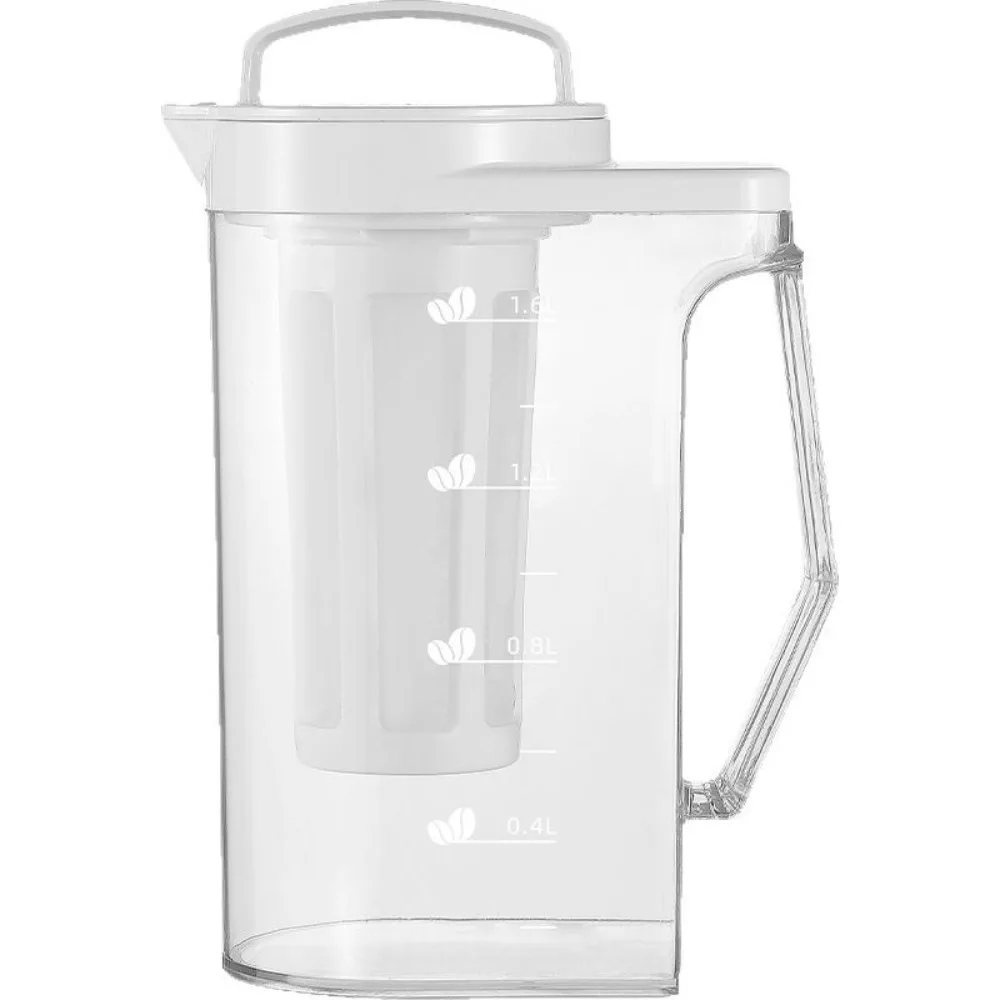 

Кувшин для холодного заваривания кофе большой емкости с фильтром, герметичный, прозрачный, для холодильника, для дома
