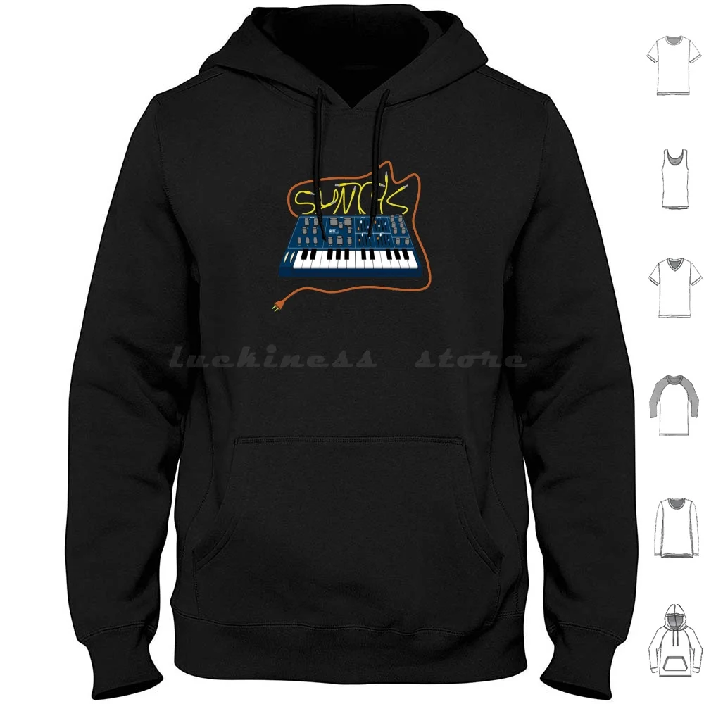 Synthesizer Midi Wires Writes Synths Hoodie Cotton Long Sleeve Synth Synthesizer Analog Modular Dawless Electronic