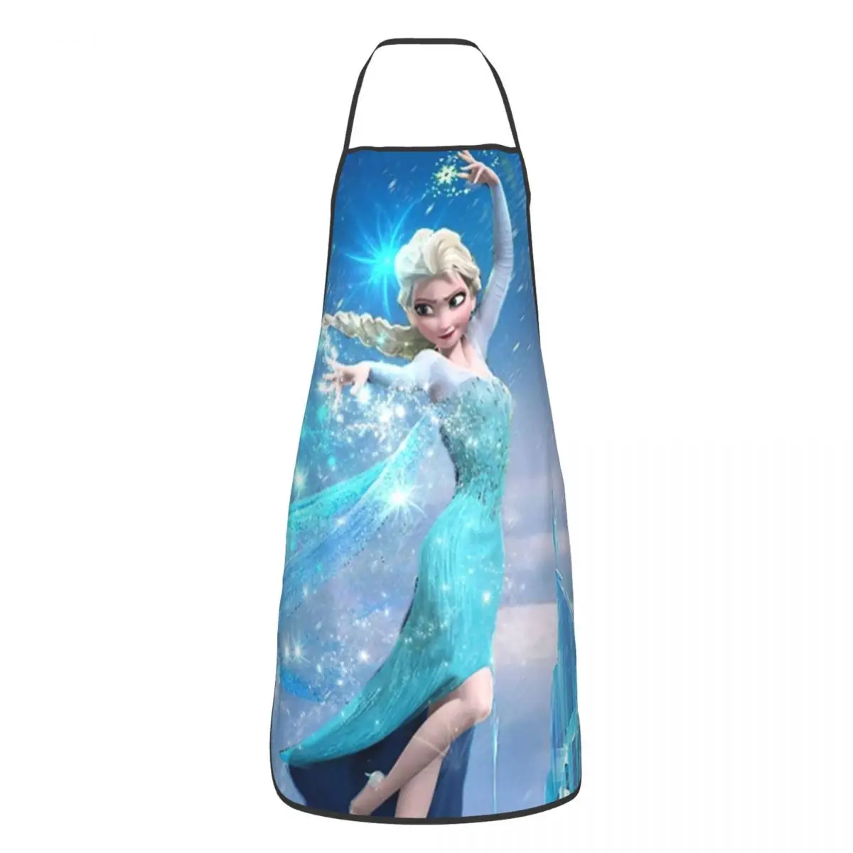 Custom Bib Elsa Princess Frozen Aprons for Men Women Unisex Adult Chef Kitchen Cooking Tablier Cuisine Baking