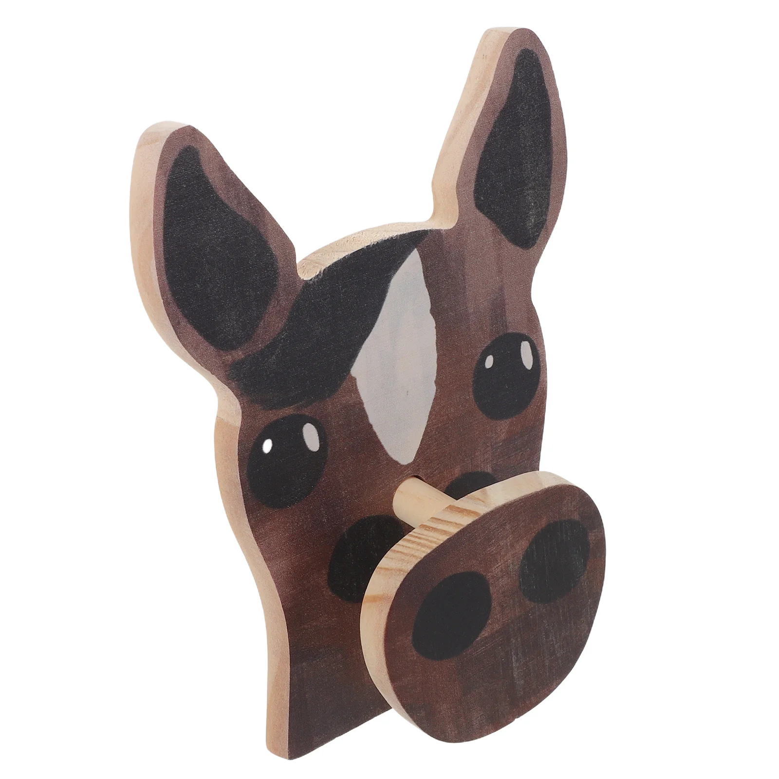 

Wood Animal Eyeglass Holder Brown Horse Sculpture Handmade Desktop Spectacle Stand Nightstand Glasses Rest Decorative Sunglasses