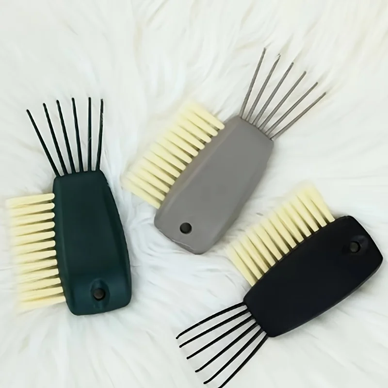 1pc Comb Hair Brush Cleaner Curls Hair Claw Hair Removal Tool Metal Cleaning Hook Remover Embedded Comb Cleaning Supplies Tool
