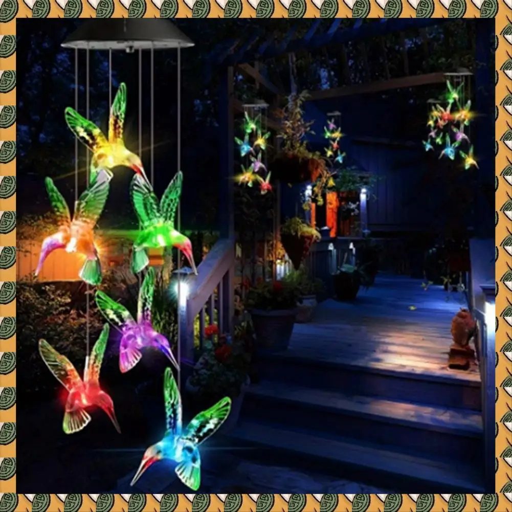 

A77I Solar-Powered Hummingbird - Color-Changing Light - Outdoor Garden Decor