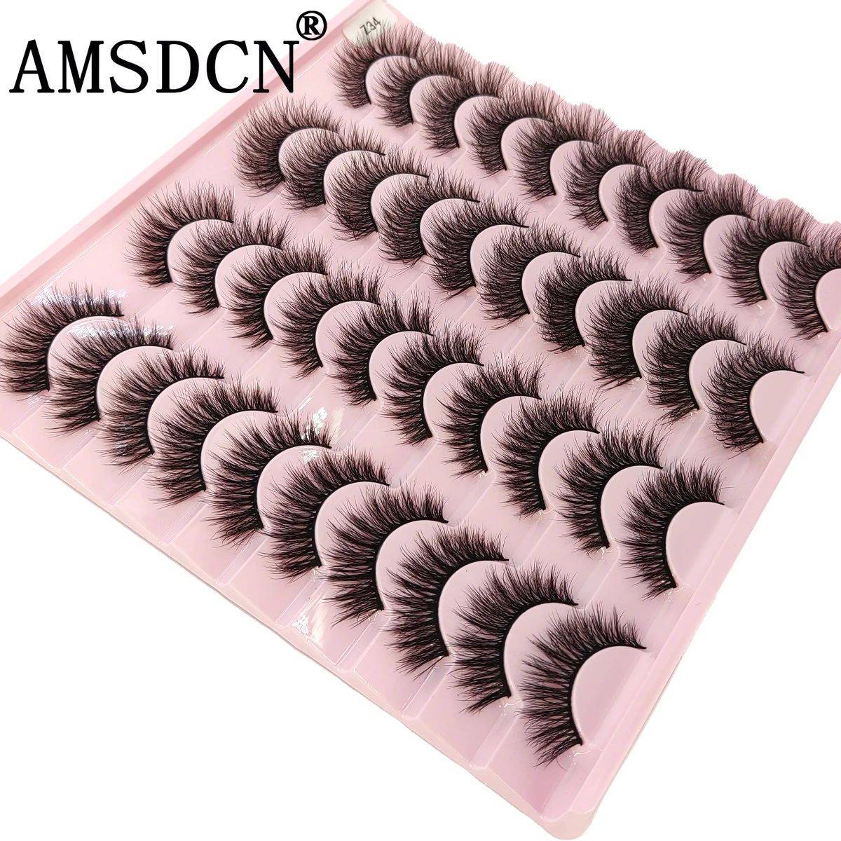 20 ペアの超ふわふわでダイナミックなつけまつげ人工ミンクまつげキャットアイ効果ドラマチックまつげエクステンションメイクアップ