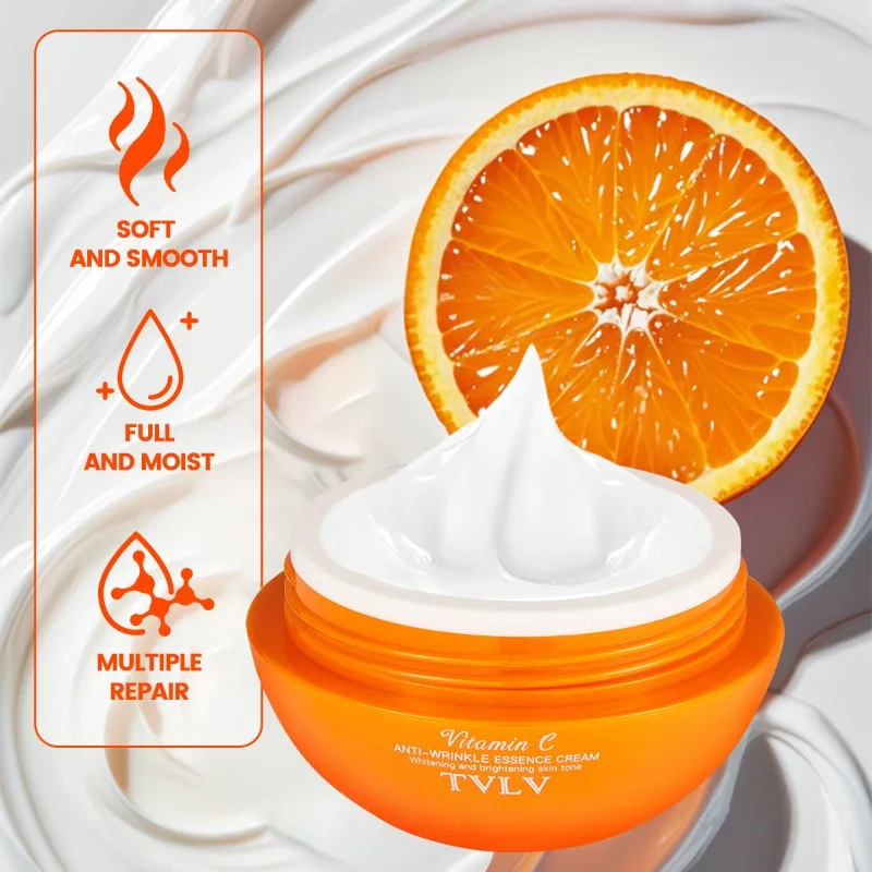 Vitamin C Revitalizing Face Cream Dark Spot Brightening Fine Lines Hydration Non-Greasy Triple-Action Age-Defying Moisturizer