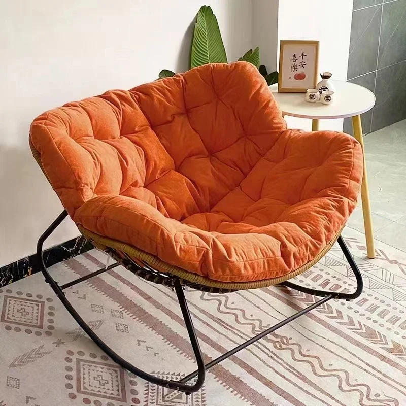 Modern Leisure Single Sofa Chair Indoor Outdoor Rocking Chair Garden Chaise Lounge Adult Rocking Chair