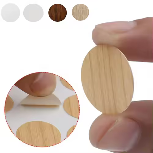 54Pcs Wooden Furniture Self Adhesive Screw Cap Cover Hole Stickers Wood Craft Desk Cabinet Drawer Art Sticker Ornament - Image 4