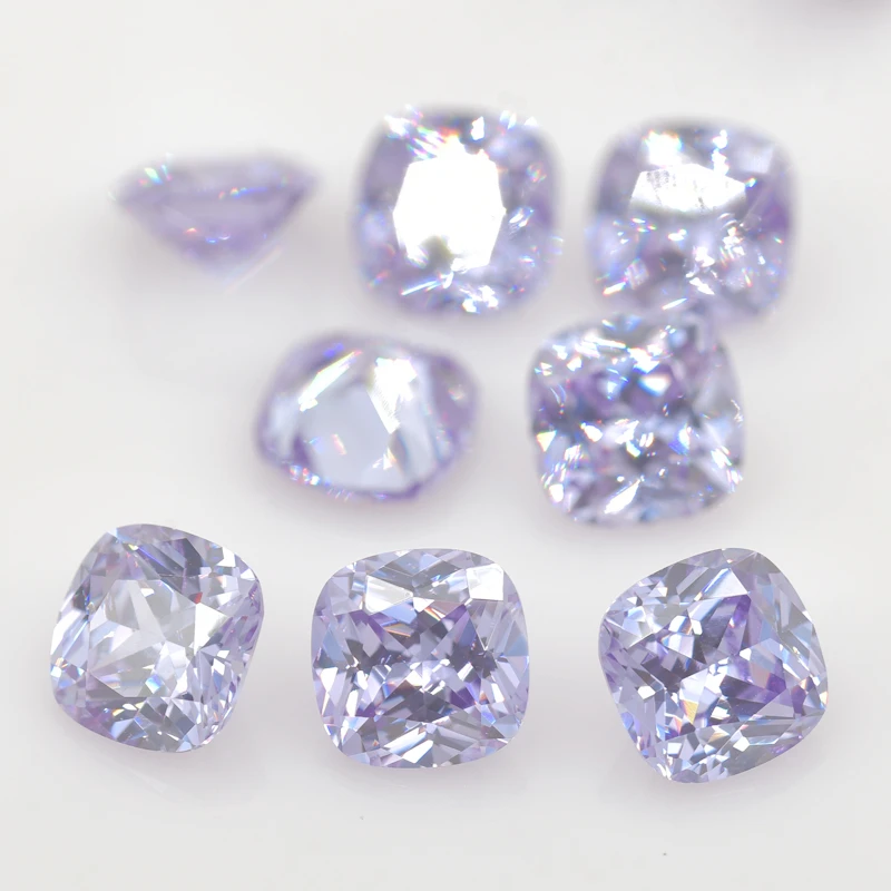 Wholesale Lavender Loose Cubic Zirconia CZ Stone 5x5-12x12mm Synthetic Gems 5A Beads High Quality