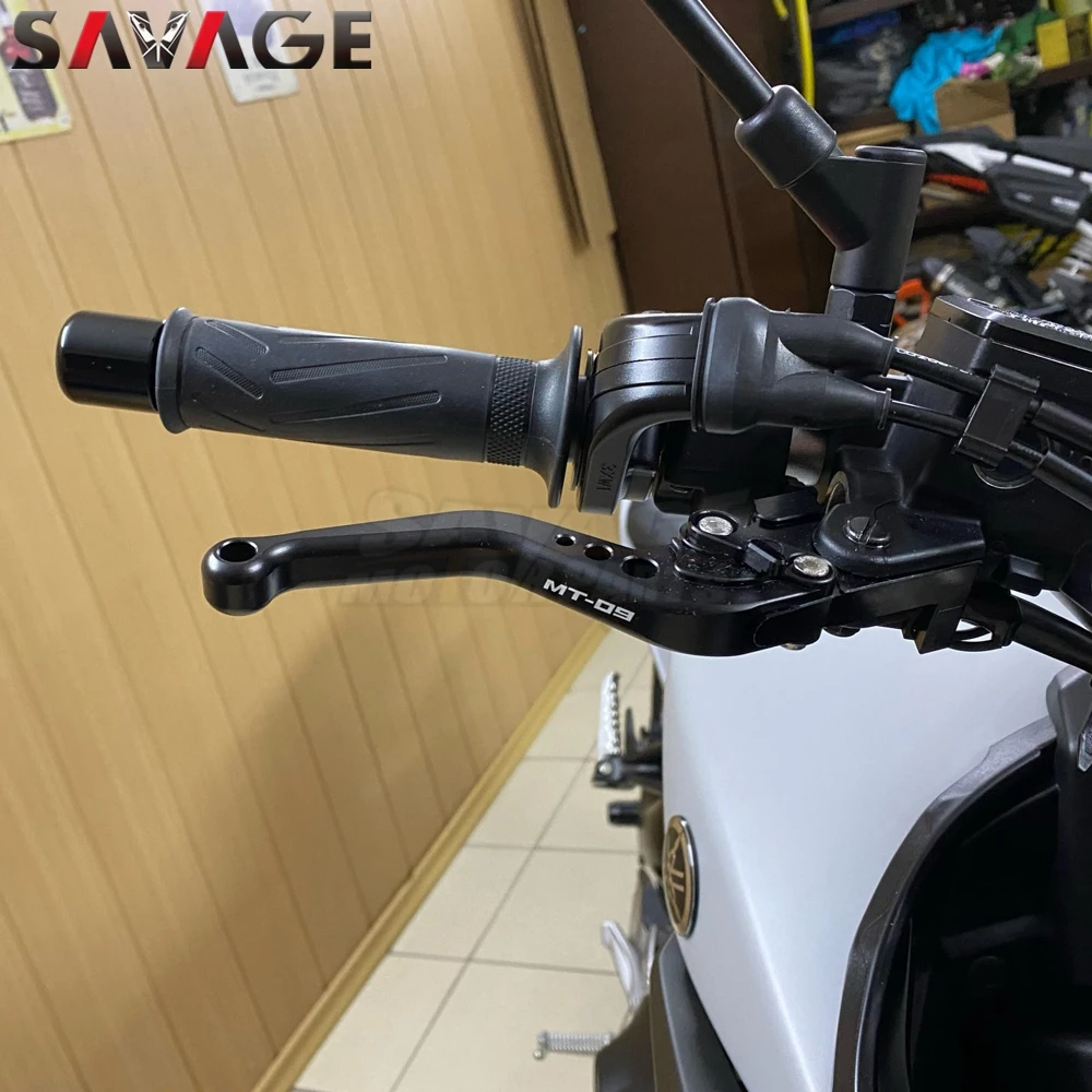 MT09 2025 Short Clutch Brake Levers For Yamaha MT-09 Tracer FZ-09 2014+ Motorcycle Accessories Adjustable Front Control Handles