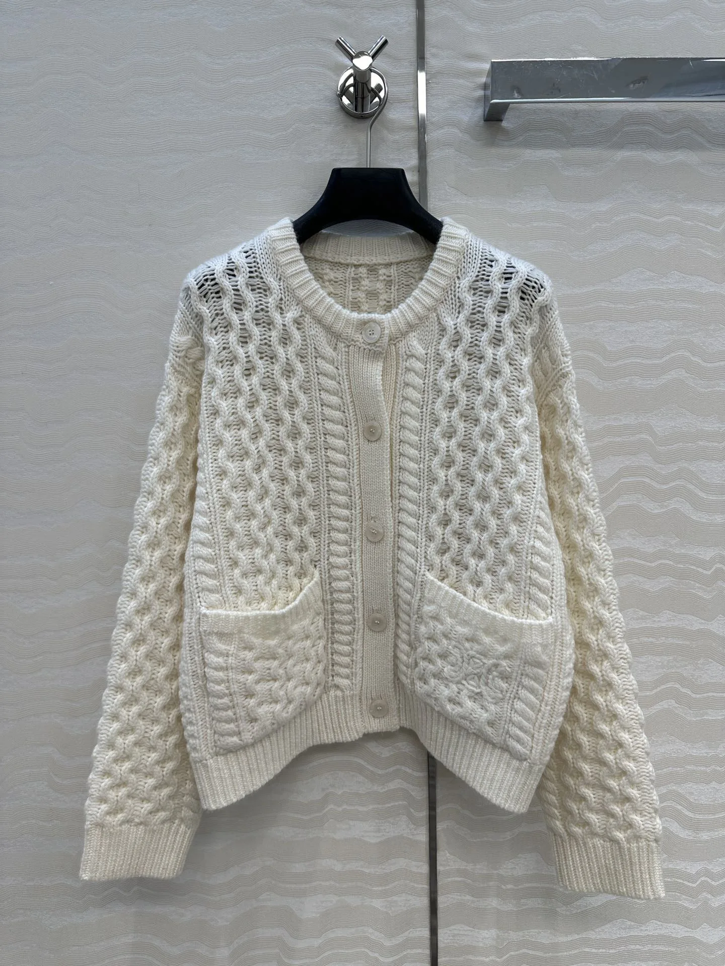 

Classic Woolen Knitted Cardigan Women's Casual Leisure Coat Double ket Soft Warm Long Sve round Ne Button up Outerwear