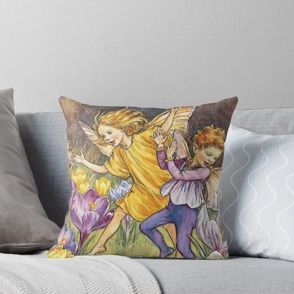 

Cicely Mary Barker The Crocus Fairies Throw Pillow sleeping pillows Pillow Cover ornamental pillows pillow