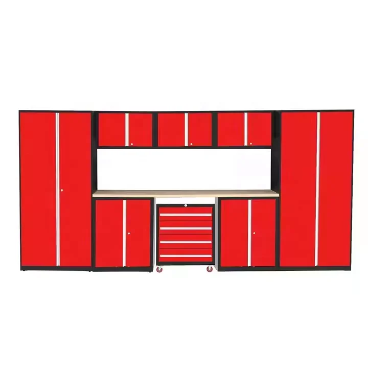 Рабочая станция для гаража Модульный верстак Шкаф для инструментов Шкаф для мастерской Стальной нагрудный верстак для инструментов Прочный гаражный шкаф для хранения вещей