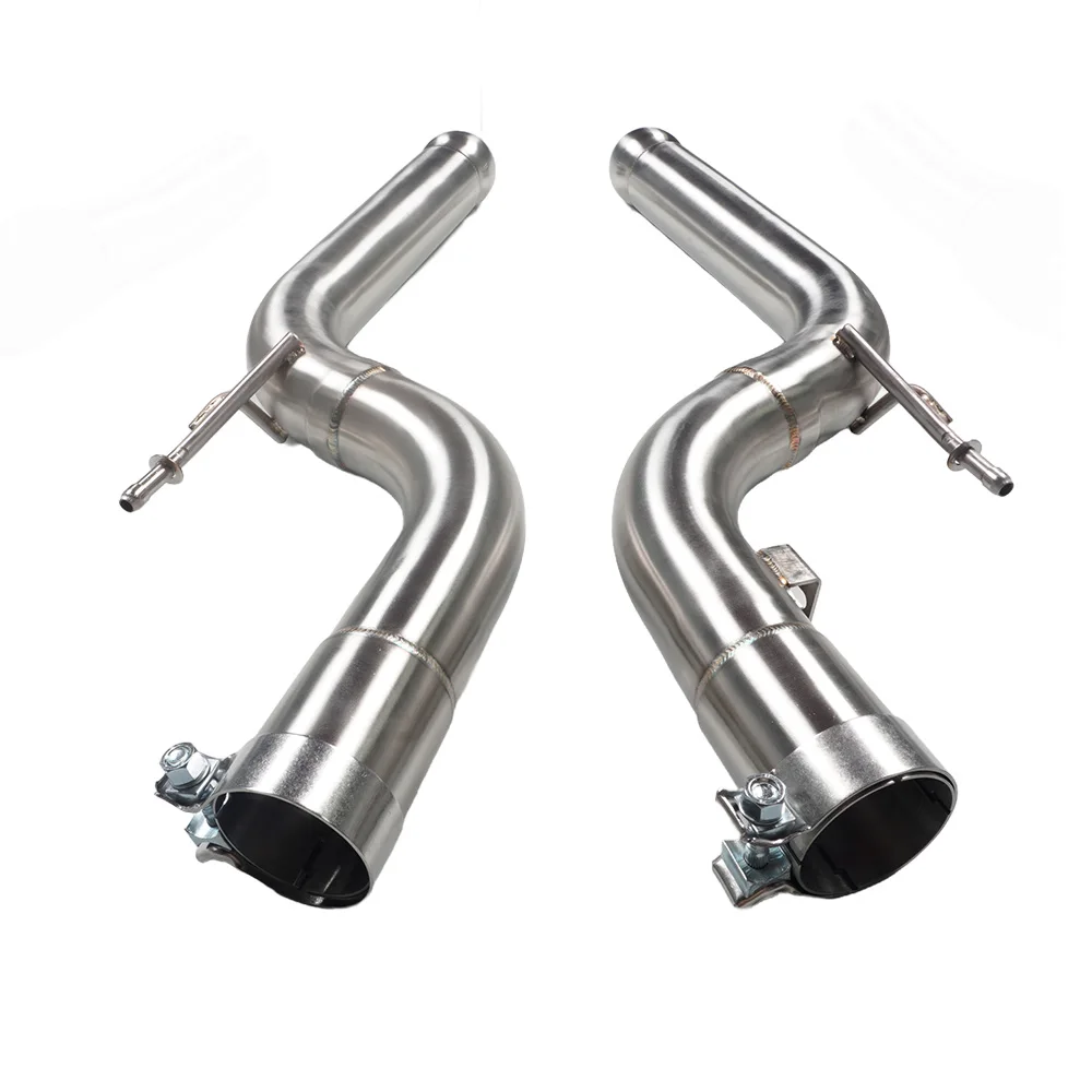 New 304 Stainless Steel Exhaust Downpipe for S63 W222  Straight Header on C217 5.5T