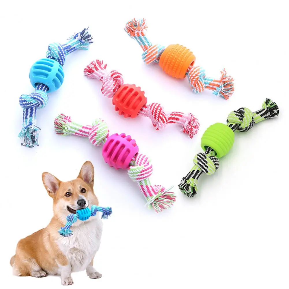 

Double Knot Ball Cotton Rope Pet Chew Toy, Teeth Grinding, Cleaning Molar, Pet Supplies