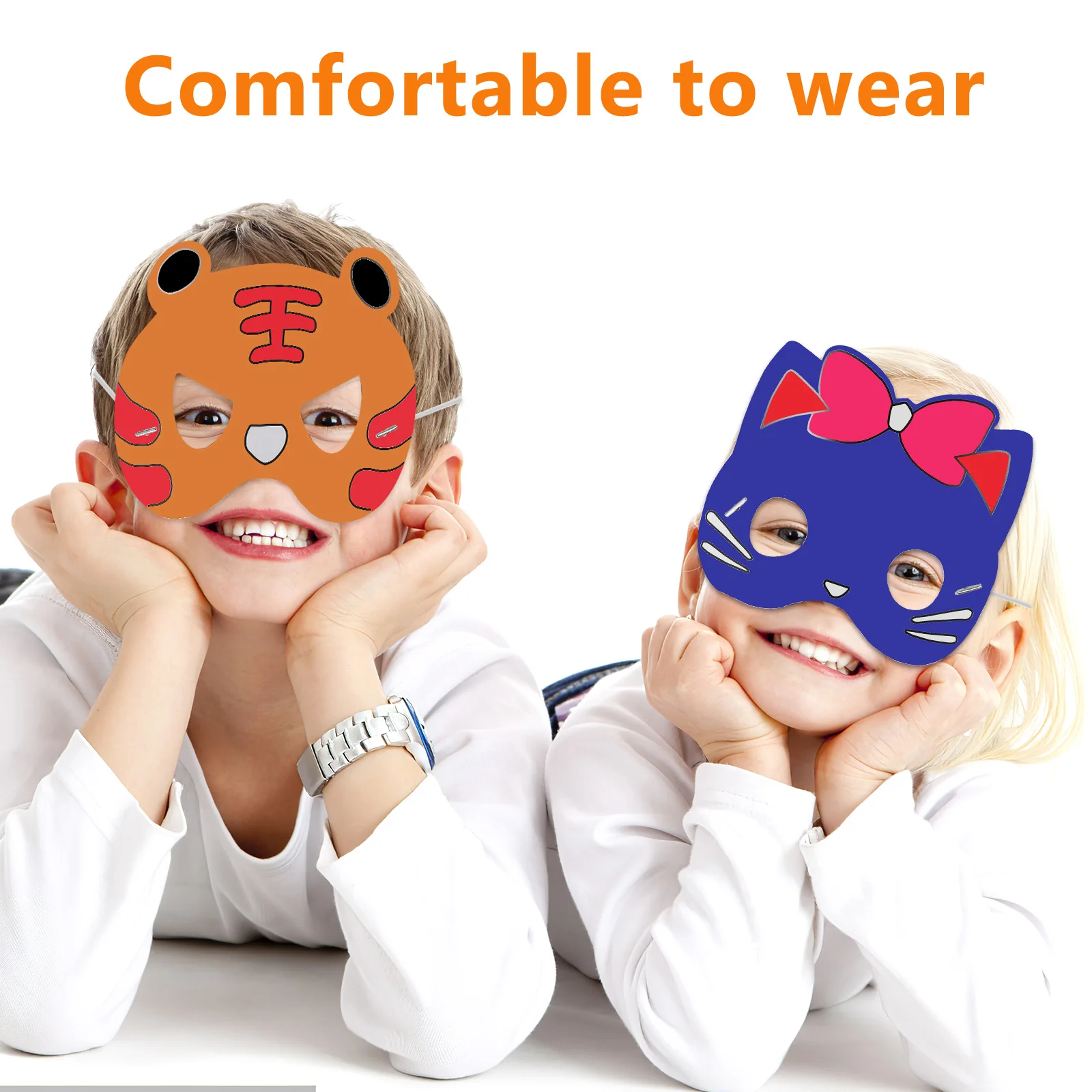 

1Set Unpainted Mask Watercolor Pen Set DIY Animal Masks for Masquerade Party Cosplay Festival Supplies DIY Mask