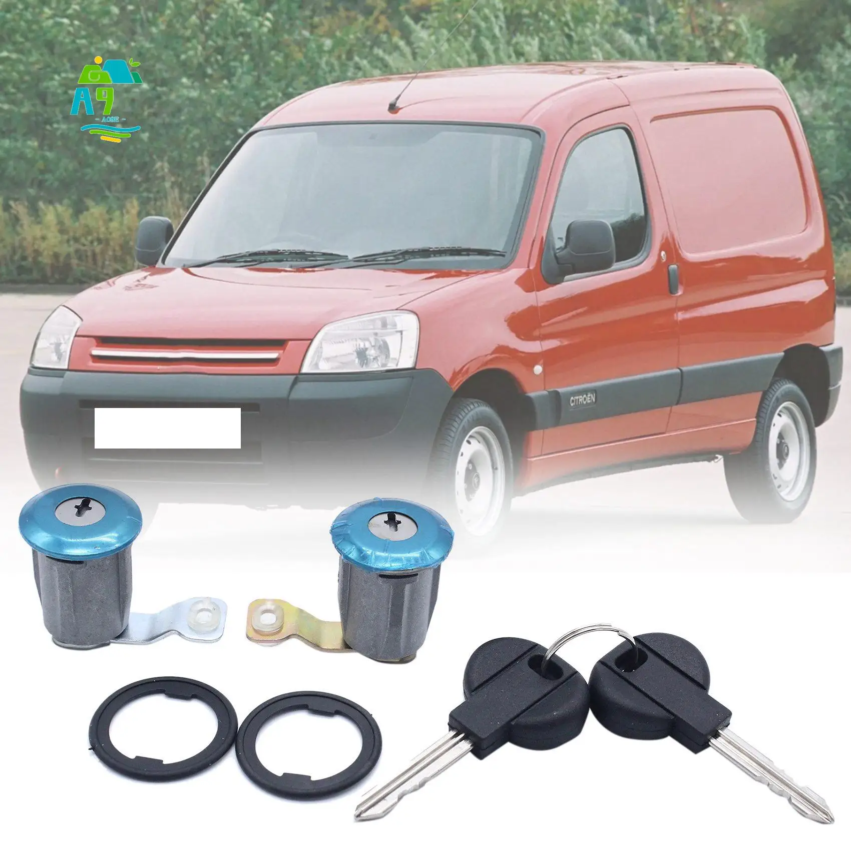 A09E-2 Pcs Lock Craft Door Lock Set With 2 Keys For Citroen Berlingo  Partner 252522 9170.G3 9170.CW