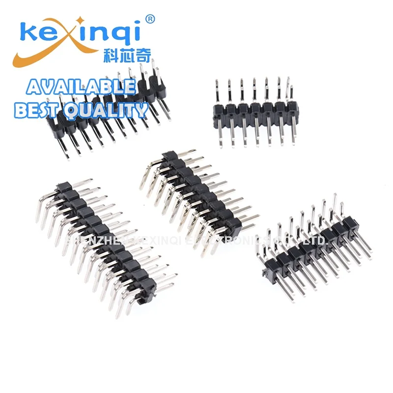 Imagem -04 - Espaçamento Pcb Board Tolerância Psitions 2.54 mm Double Bend 90 Graus 2*2pp 3p 4p 5p 6p 10p 20p 40p 50 Pcs