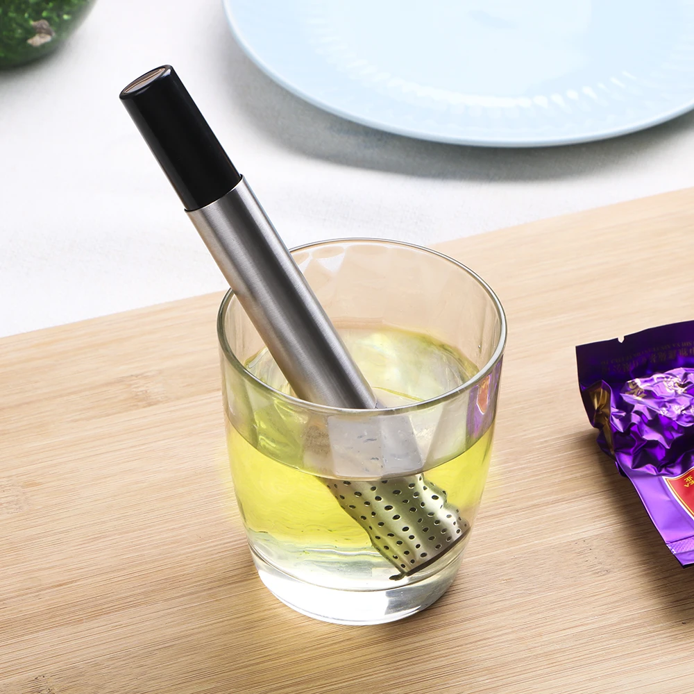 

Coffee Loose Leaf Herbal Holder Stainless Steel Tea Stick Reusable Teapot Spices Soup Tools Tea Infuser Strainer Filter