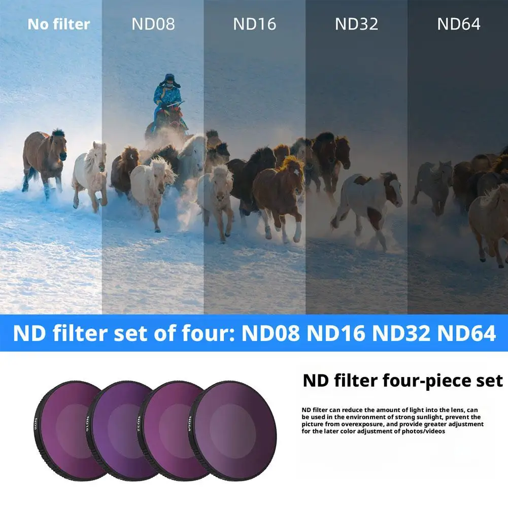 DJI OSMO Nano 필터용 ND 4개 UV/CPL/ND 중립 밀도 필터 DJI 카메라 액세서리용 편광 필터