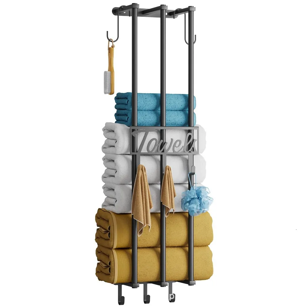 

Wrought iron three bars towel rack nano paint bathroom bathroom bathroom multi-functional wall-mounted bath towel bathrobe