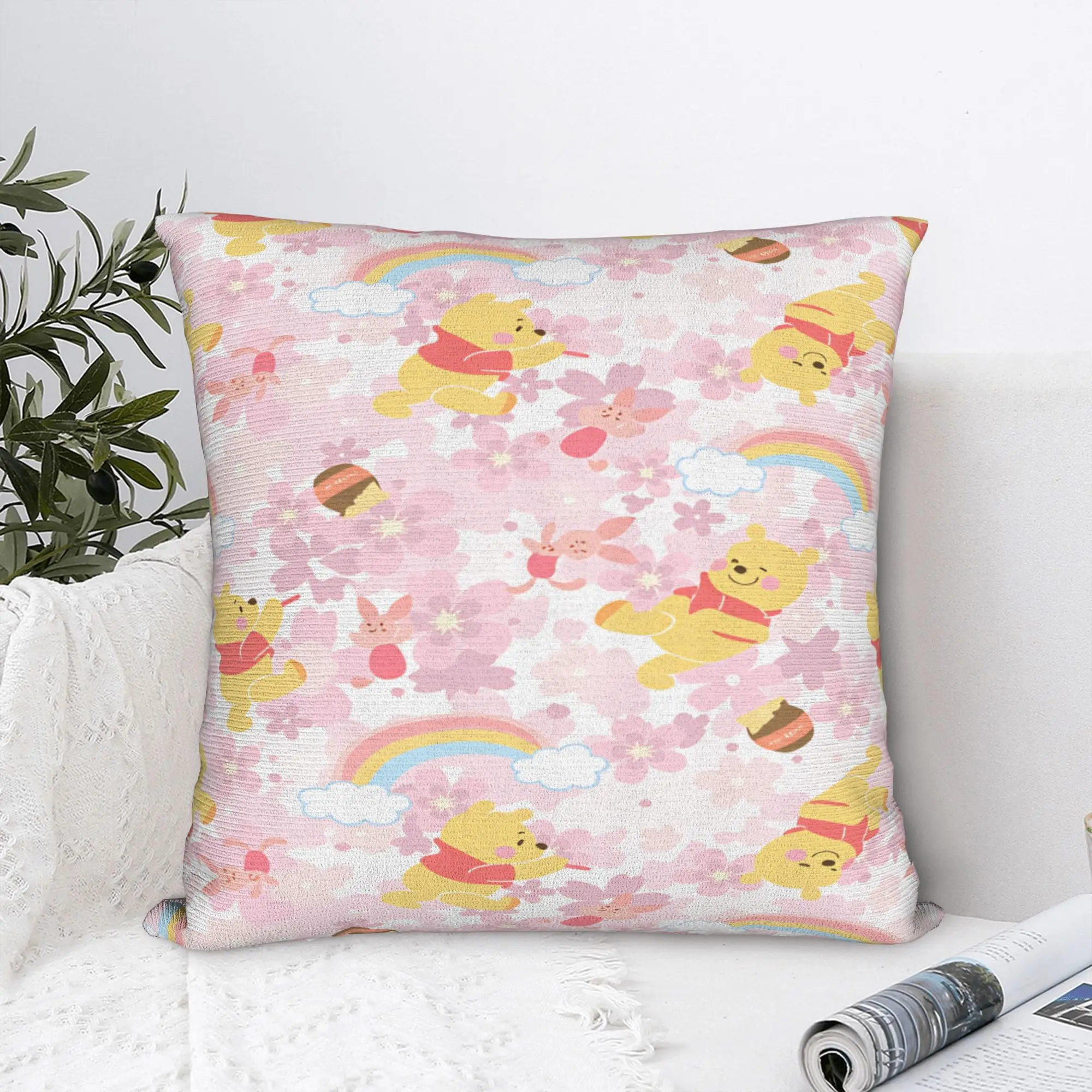 W-Winnies the P-Pooh Pillow Case  Soft Pillow Cover For Sofa Home Decoration Cute Funny Pillowcases