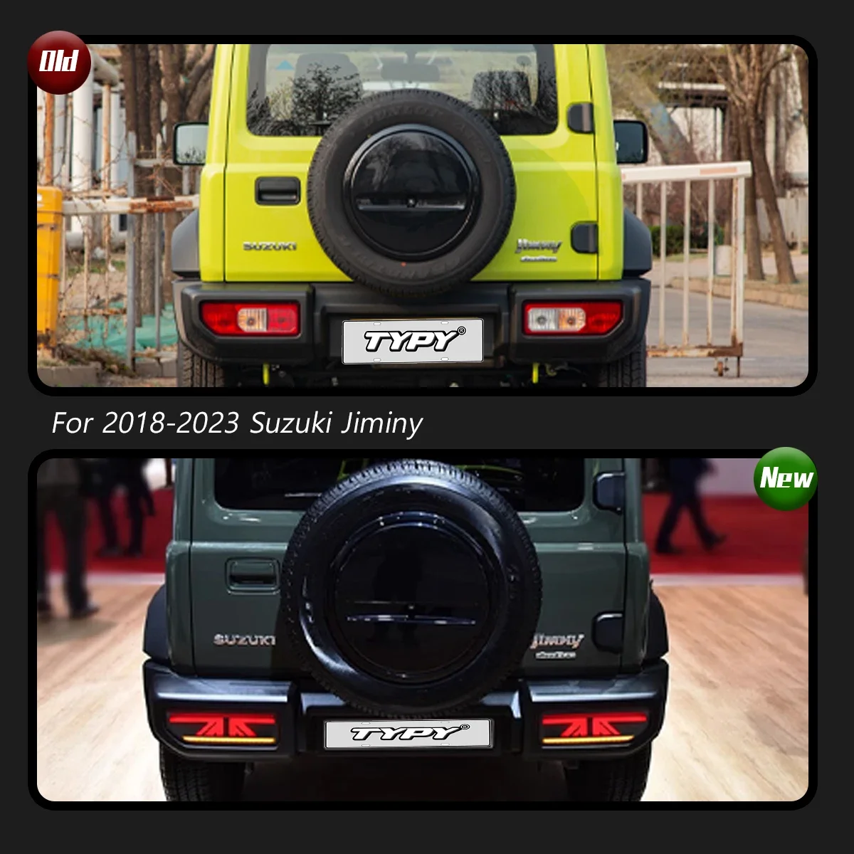 

TYPY Автомобильные задние фонари для Suzuki Jiminy 2018-2023 Светодиодные автомобильные задние фонари Дневные ходовые огни Динамические указатели поворота Автомобильные аксессуары