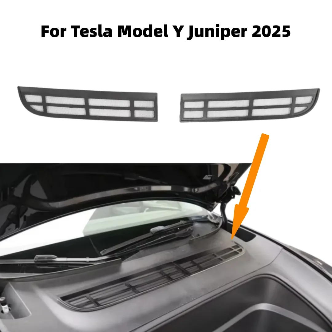 ل تسلا نموذج Y العرعر 2025 2021-2024 الحشرات واقية مدخل الهواء شبكة واقية غطاء مرشح تنفيس كمية شواء اكسسوارات السيارات