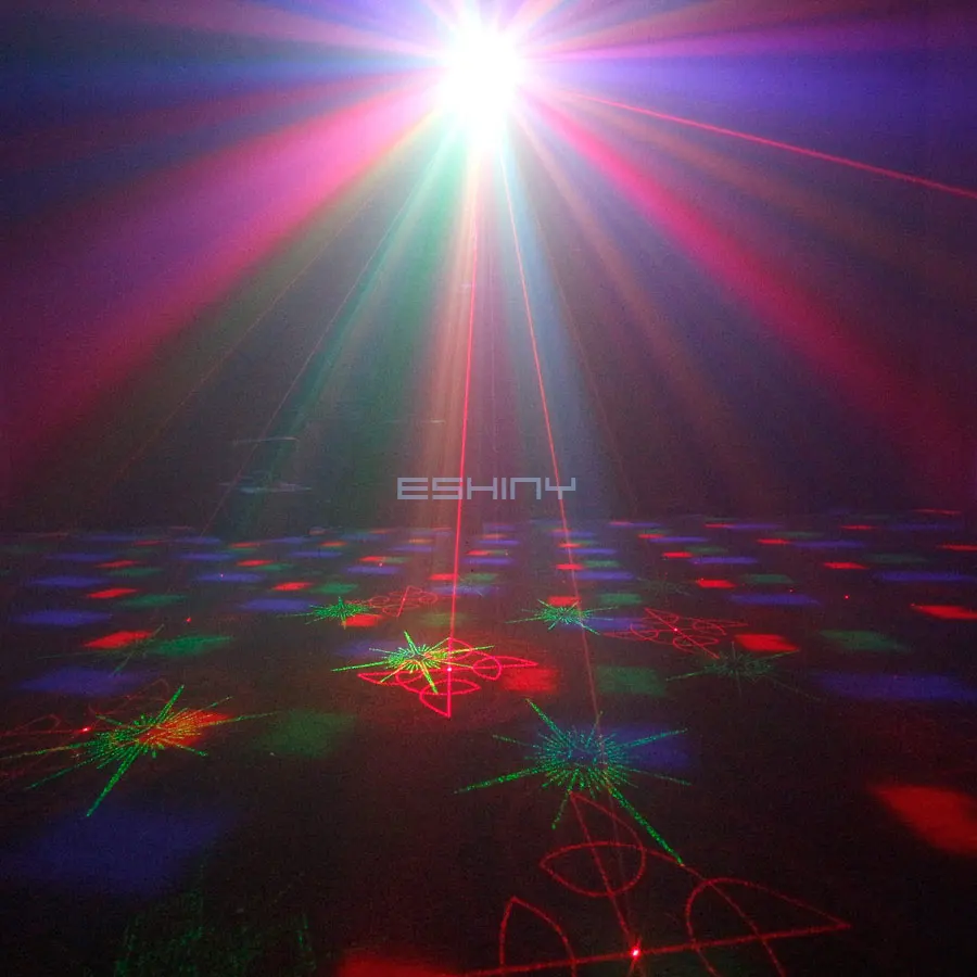 ESHINY 60 Patterns Battery DJ Disco Light Party R&G Laser Projector RGB LED Magic Ball Bar Dance Room Stage Effect Lamp USB F2N6