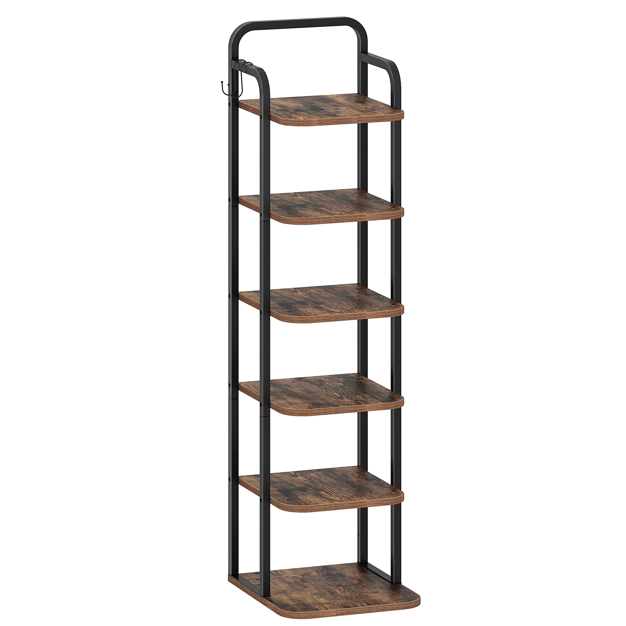 Hzuaneri verticaal schoenenrek, schoenenplanken, houten schoenenorganizer voor kast, entree, schoenentoren voor kleine ruimtes, vrijstaand