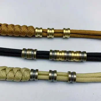 จี้มีดทองเหลืองห้อยคอสร้อยข้อมือลูกปัดพวงกุญแจเชือกห้อย EDC DIY เชือกปีนเขาถักเชือกเส้นเล็กจี้