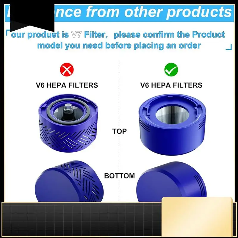 

For Dyson V7 V8 SV10 Filters Replacement Parts 3 Post Filters And 5 Pre Filters, Replaces Part 965661-01 & 967478-01-N37R