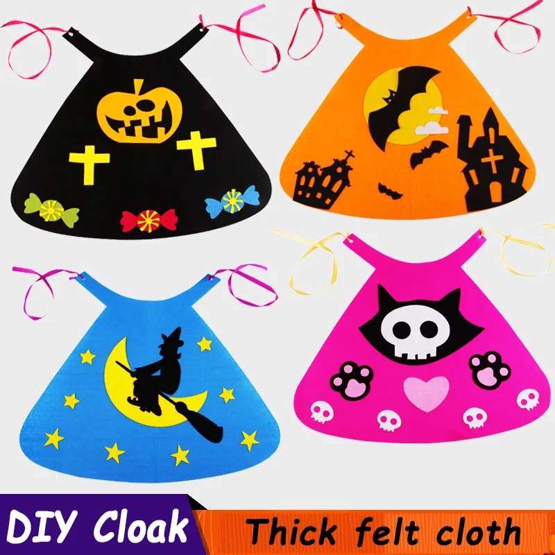 

Детский фетровый плащ на Хэллоуин своими руками - плащ ручной работы, материалы для самостоятельного изготовления детей дошкольного возраста, детские праздничные украшения