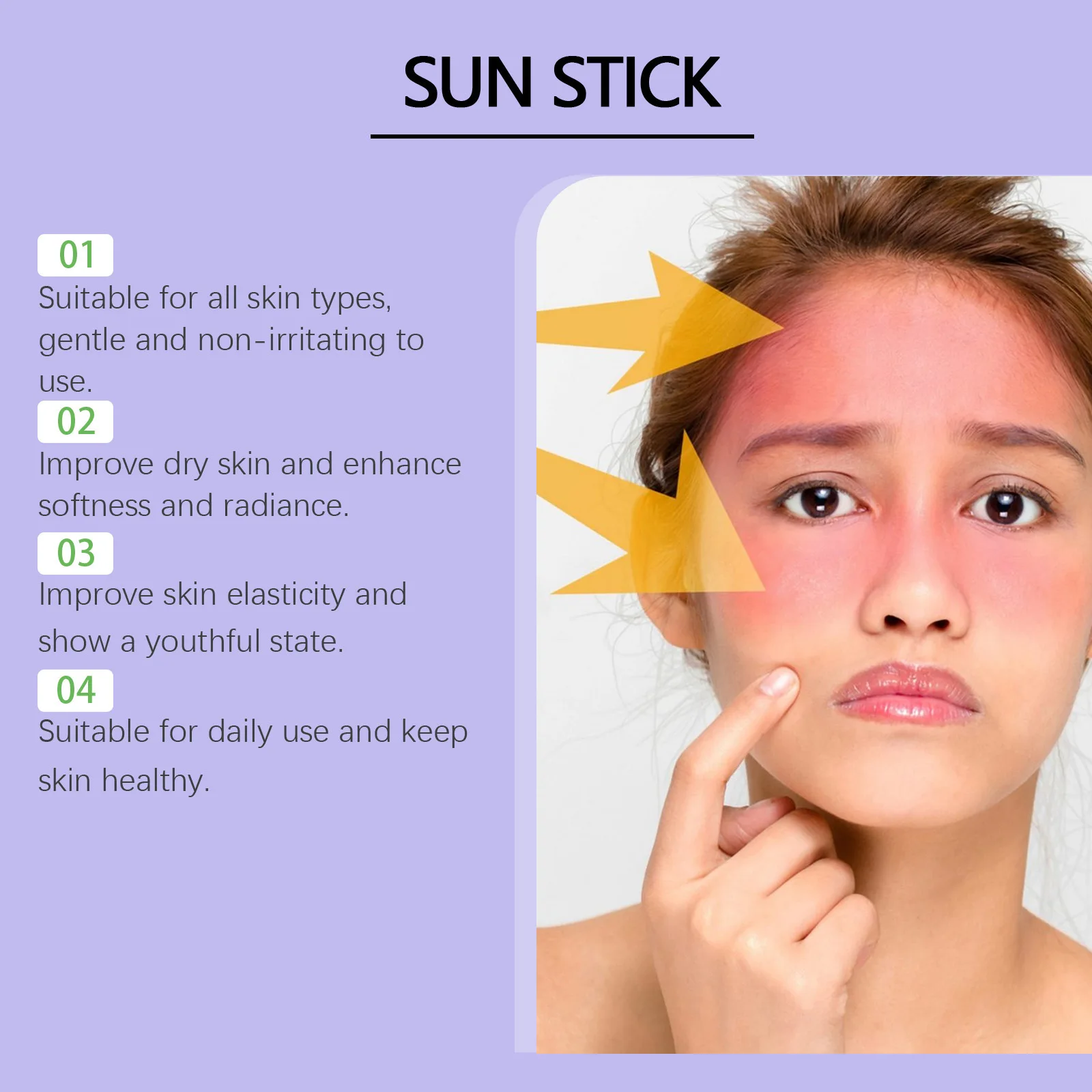 

Eelhoe Body Moisturizing Sunscreen Stick Full Coverage Even Skin Tone No Sticky for Dry Oily Facial Care Sunscreen Cream Spf50