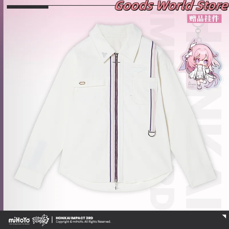 

In stock Elysia shirt Original Merch Honkai Impact Elysia Cosplay Costume Anime Daily commute Student Clothing Halloween Gift