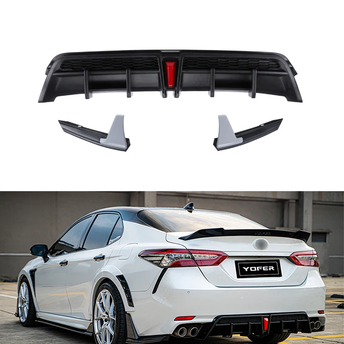 factory wholesale car rear bumpers lip diffuser car parts bodykit rear diffuser bumpers for Toyota camry2018-2023