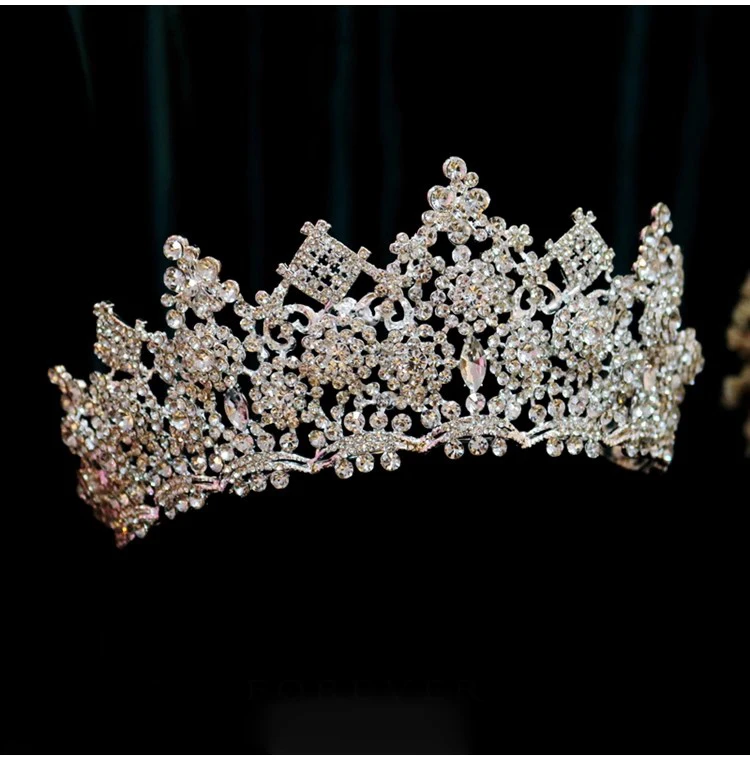 

CC Tiaras and Crowns Wedding Hair Accessories Women Headbands Bridal Headdress Engagement Coronets Luxury Crystal Diadems FO056