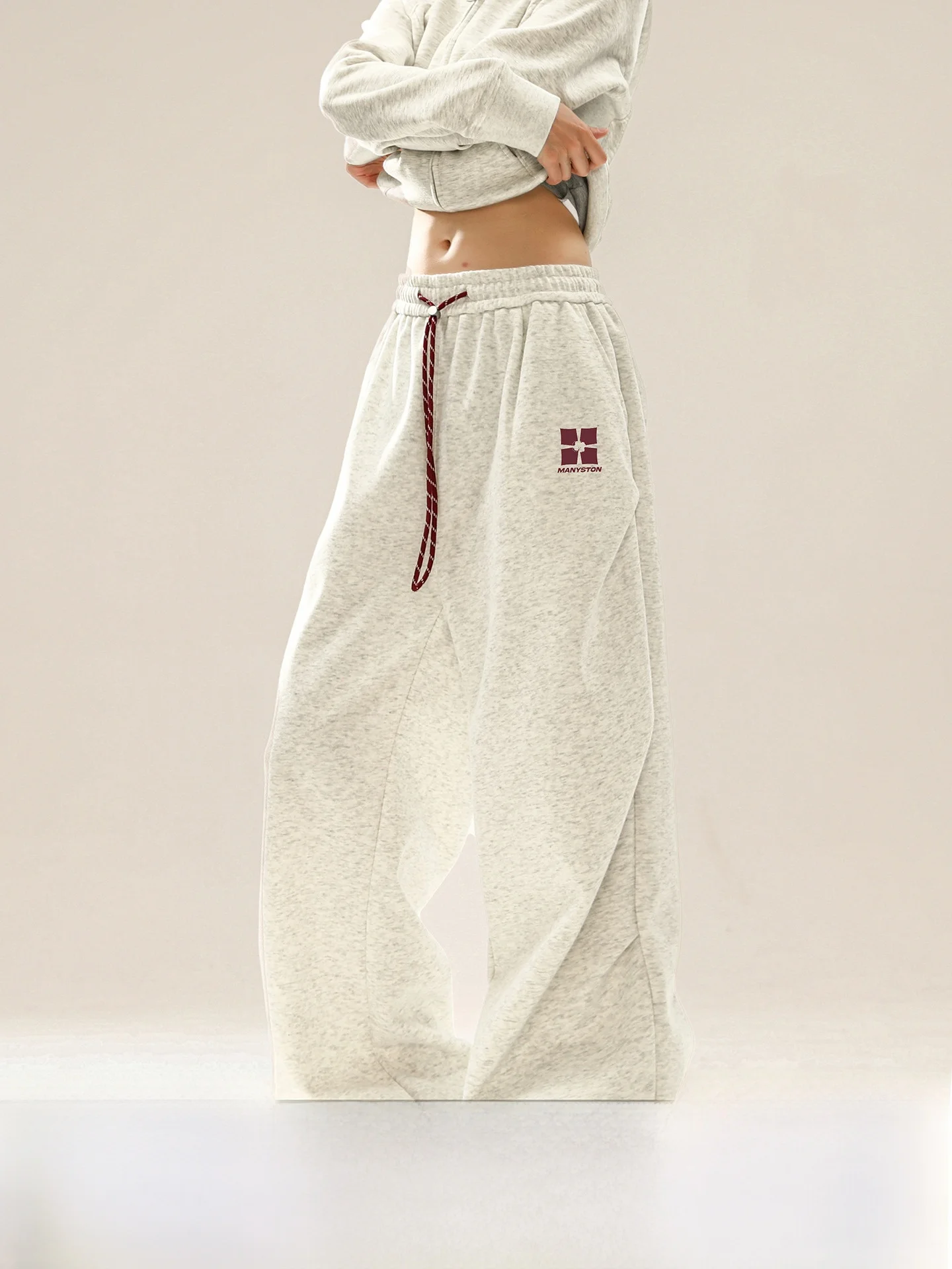 

American Sle Casual Wide Leg Spor Long Pants Men's Loose Fit Drapey Loose Waist Trousers Autumn Season Youth Faion