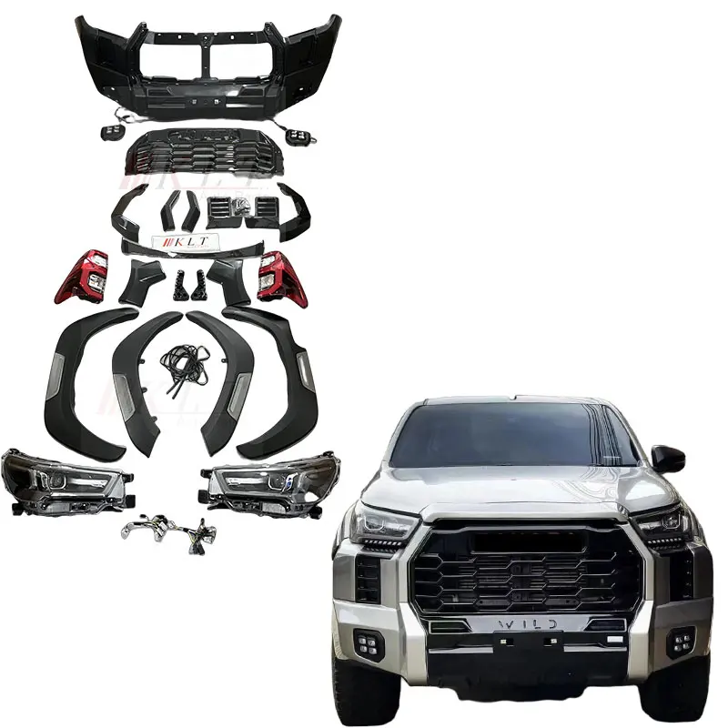 

KLT Pick Accessoire Car Bumper Body Kit for toyota Hilux Revo Rocco 2016-2019 upgrade to Tundra 2020 2021