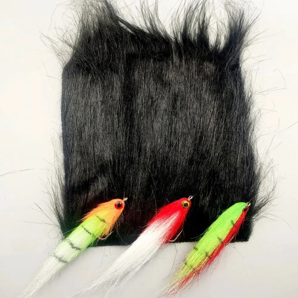 1X Long Hairy Artificial Craft Fur Fishing Lure 4-5inches Longest Synthetic Fly Tying Fluffy Fibers for Saltwater Fly Patterns