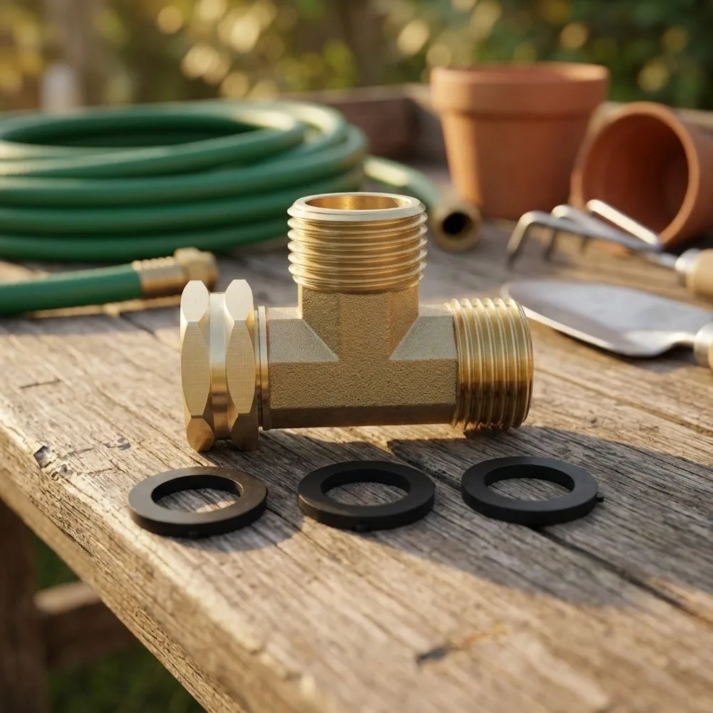 Brass Swivel Tee Fitting 3/4 for ght Designed for Consistent Performance Water Air and Non-Corrosive Fluid Circuits