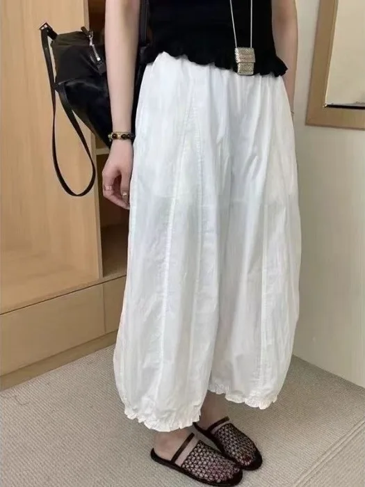 

Женские брюки-баллоны с высокой талией из легкого хлопка, свободного кроя, больших размеров, повседневные, модные, весна-лето 2026