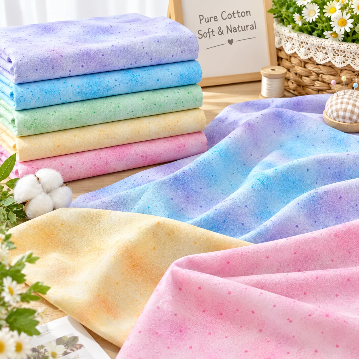 1pc Pre Cut 100% Cotton Fabric - Sewing In Textile 评论和价格